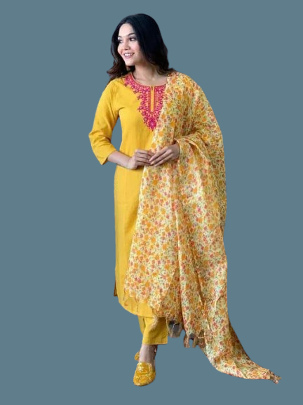 NEW JAPURI COTTON BEUTIFUL HEAVY FULLY FLAIRD ANARKALI STITCHIED SUIT SET