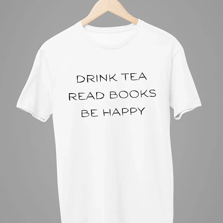 DRINK TEA READ BOOKS T-SHIRT