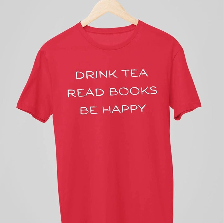 DRINK TEA READ BOOKS T-SHIRT