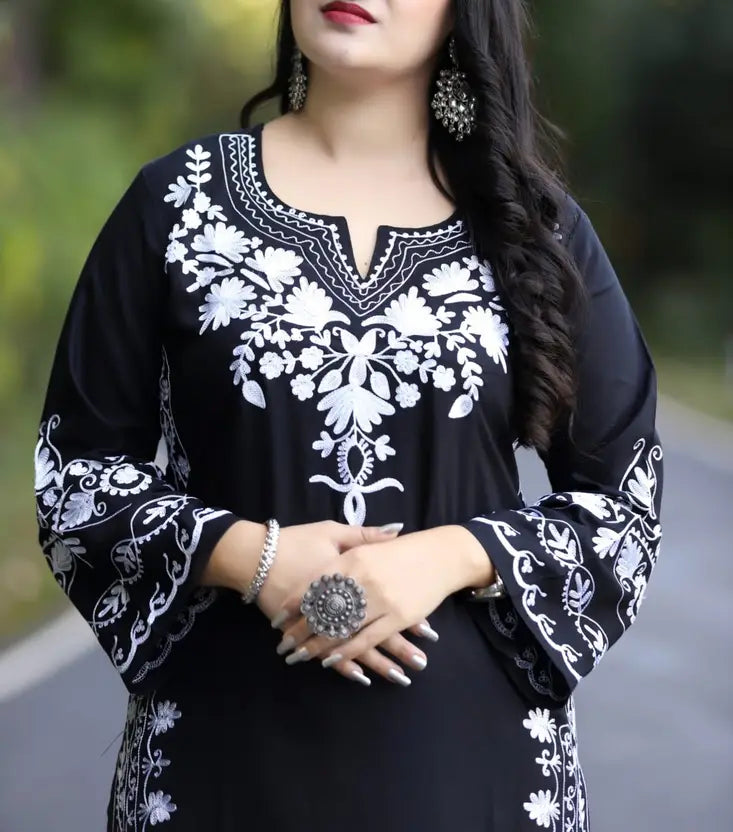 Women Viscose Rayon Kurta Pant Dupatta Set