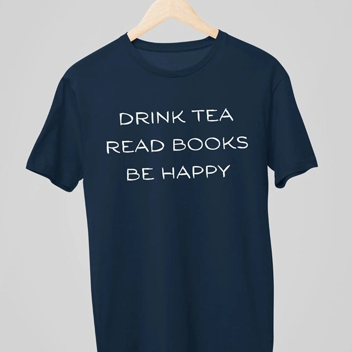DRINK TEA READ BOOKS T-SHIRT