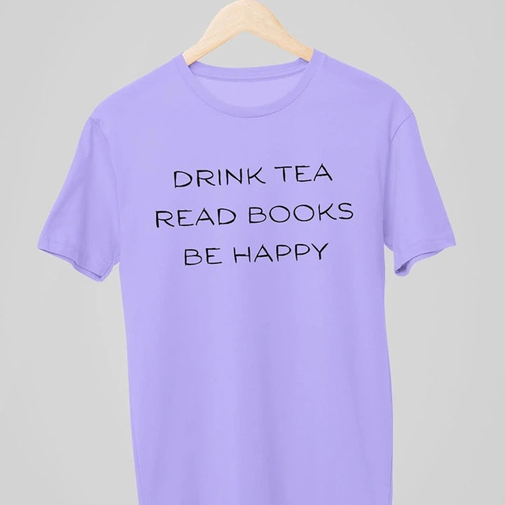 DRINK TEA READ BOOKS T-SHIRT