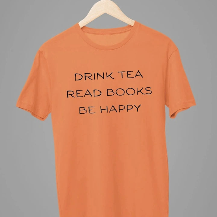 DRINK TEA READ BOOKS T-SHIRT