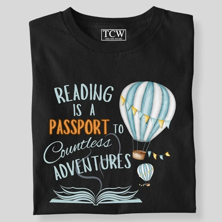 READING IS A PASSPORT T-SHIRT