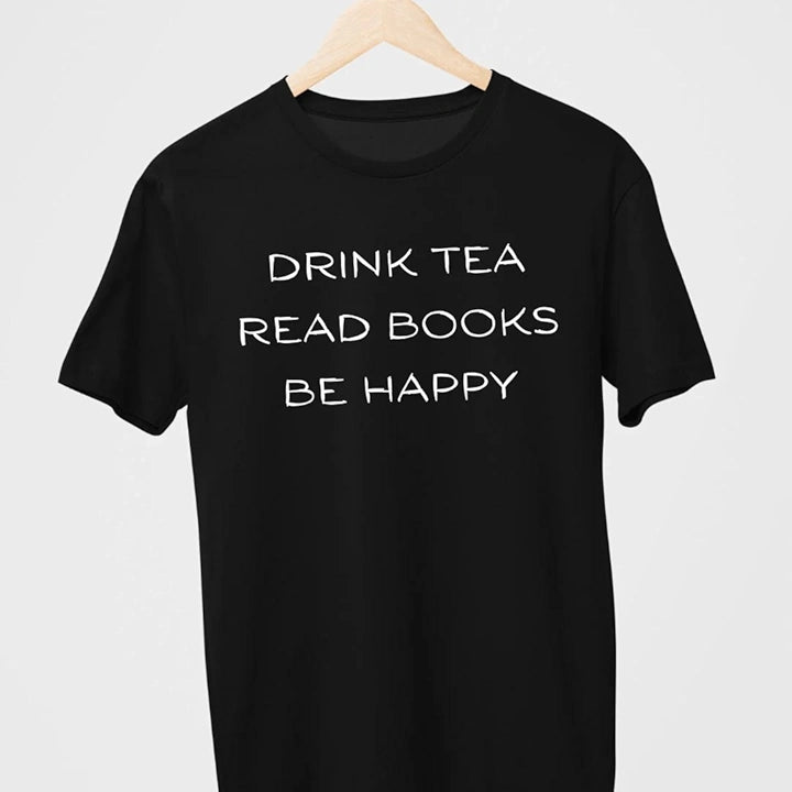 DRINK TEA READ BOOKS T-SHIRT