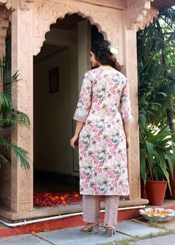 Women Viscose Rayon Kurta Pant Dupatta Set