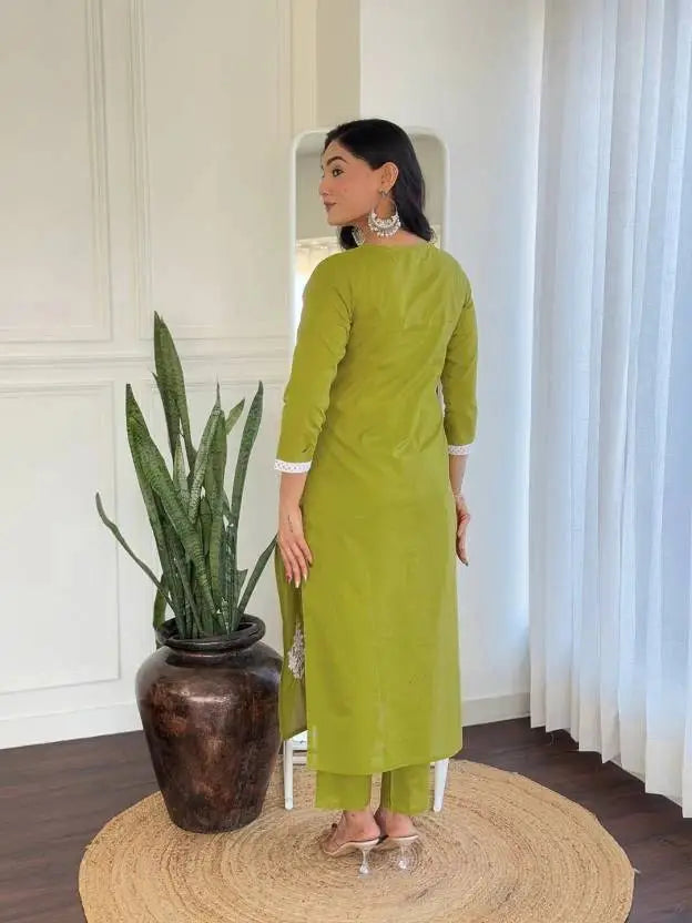 Women Viscose Rayon Kurta Pant Dupatta Set